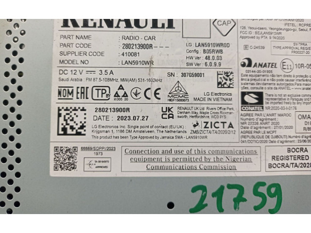 Дисплей    280213900R, 280213970R   Dacia Jogger