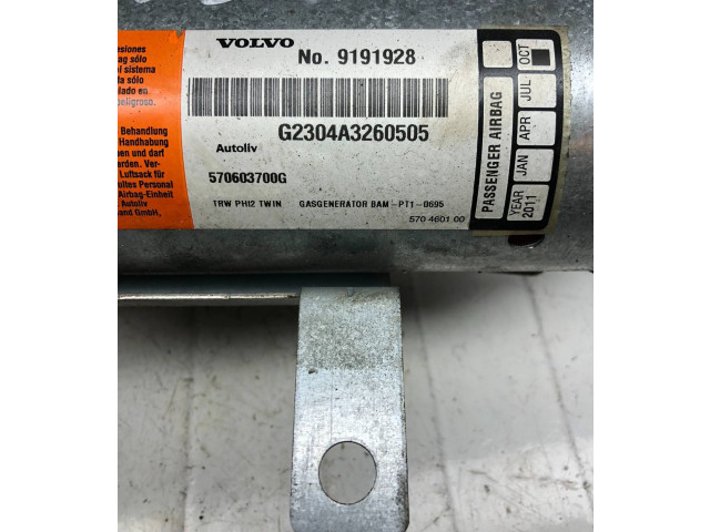 Подушка безопасности пассажира 9191928, 570603700G   Volvo V70