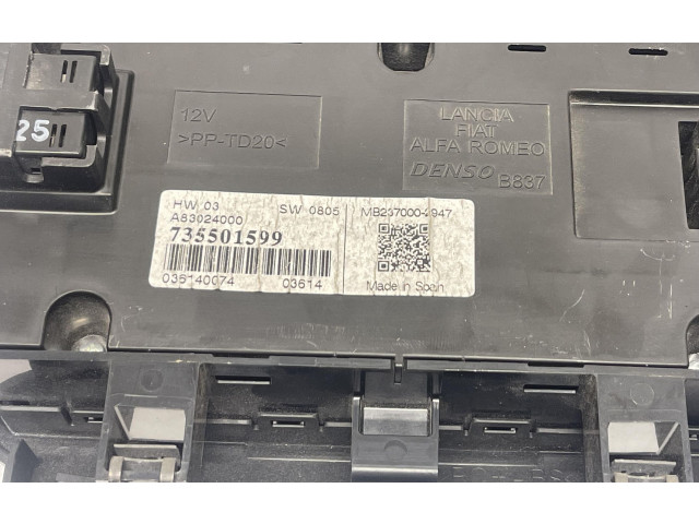 Блок управления климат-контролем 735501599, 735501599   Fiat Punto Evo