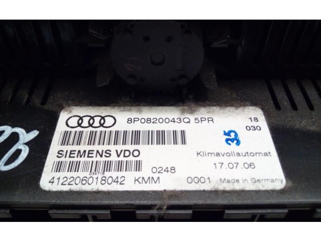 Блок управления климат-контролем Audi A3 S3 A3 Sportback 8P