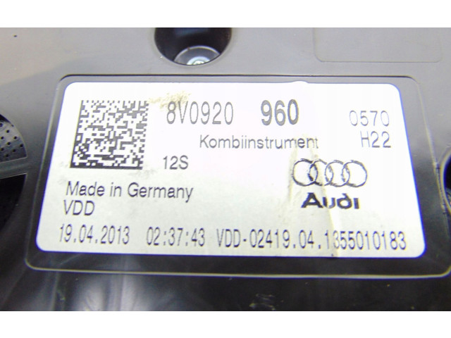 Панель приборов 8V0920960   Audi A3 S3 8V       