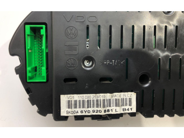 Přístrojová deska  Skoda Fabia Mk1 (6Y) 1999 6Y0920881L  