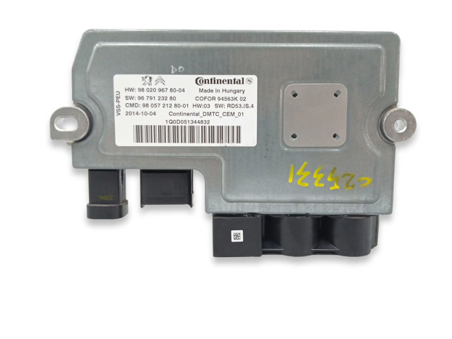 Блок управления 9802096780, STARTSTOP Peugeot 2008 I