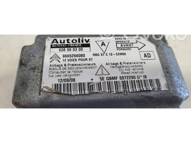 Блок подушек безопасности 608990300, 9665266080 Citroen C5