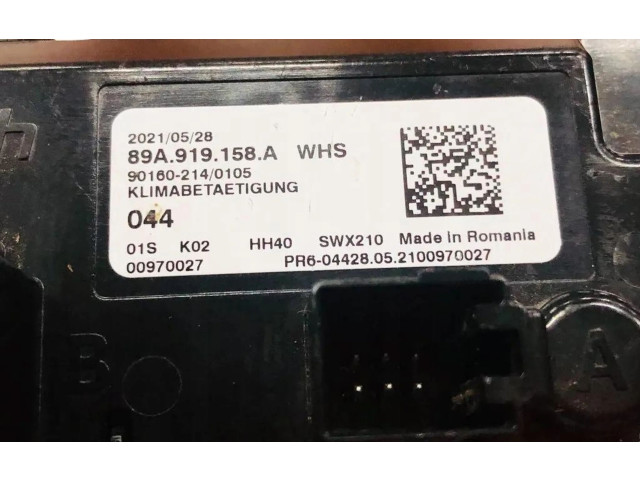 Блок управления климат-контролем 89A919158A Audi Q5 SQ5