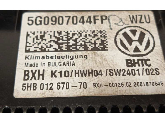 Блок управления климат-контролем 5G0907044FP, 5HB012670 Volkswagen Golf SportWagen