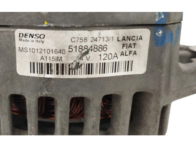 Генератор 51884886, 120A Alfa Romeo Giulietta 2.0