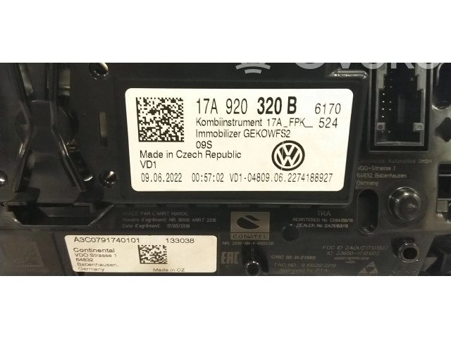Přístrojová deska Volkswagen T-Roc 2022 17A920320B