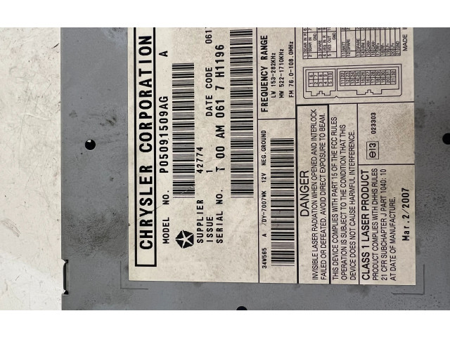 Радио/ проигрыватель CD/DVD / навигация P05091509AH Jeep Patriot
