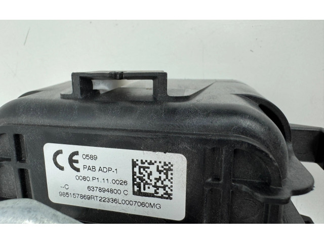 Подушка безопасности пассажира 637894800C, 0080P1110026   Renault Clio V