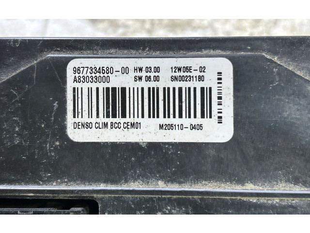Блок управления кондиционером 9677334580, A83033000   Citroen C4 Grand Picasso