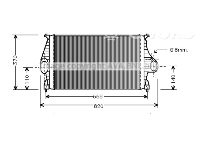 Интеркулер  384E8, 384E8   Citroen Xantia 