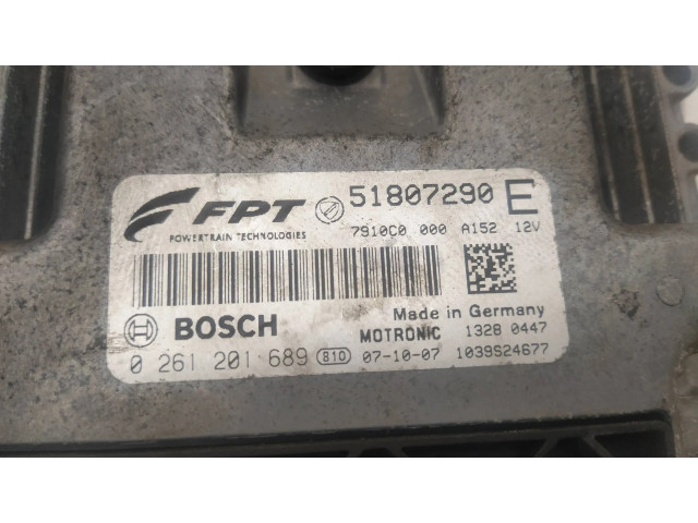 Блок управления двигателя 0261201689, 51807290   Fiat Linea