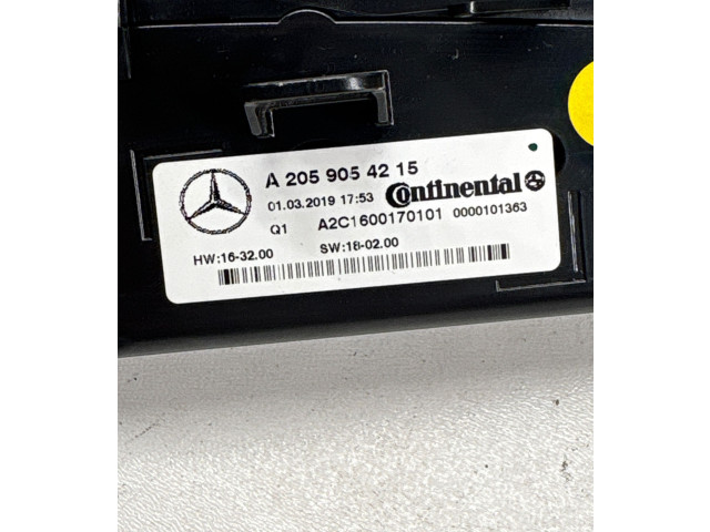 Блок управления климат-контролем A2059054215, A2C1600170101   Mercedes-Benz GLC X253 C253