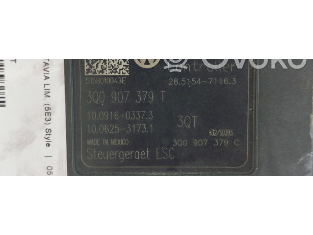 Блок АБС 3Q0614517T Skoda Octavia Mk3 (5E) 2013 - 2019 года