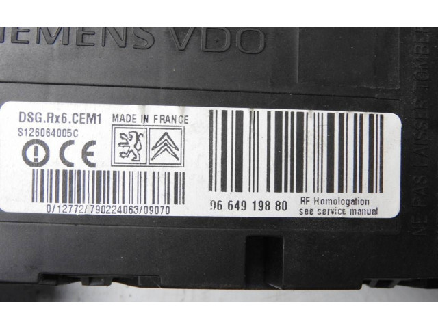 Блок управления 9664919880, S126064005C Citroen C5