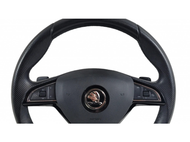 Руль Skoda Octavia Mk3 (5E)  2013-2019 года 5E0419091BT, 5E0880201N      