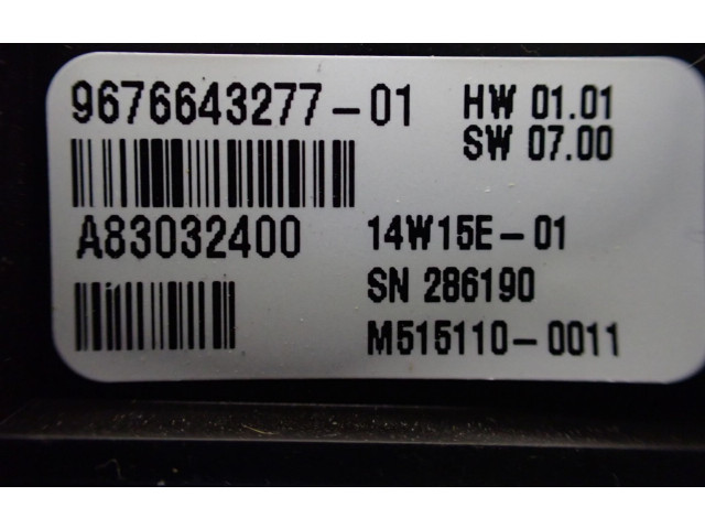 Блок управления климат-контролем 9676643277 Citroen Berlingo