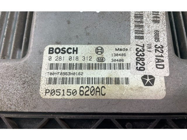Блок управления двигателем Блок управления P05150620AC, 0281018312 Fiat Freemont