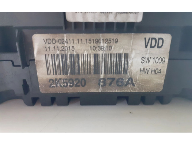 Přístrojová deska Volkswagen Caddy 2014 2K5920876A