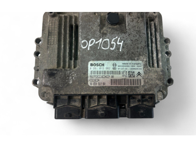 Блок управления двигателем ECU 9665091180, 0281012982   Peugeot Expert