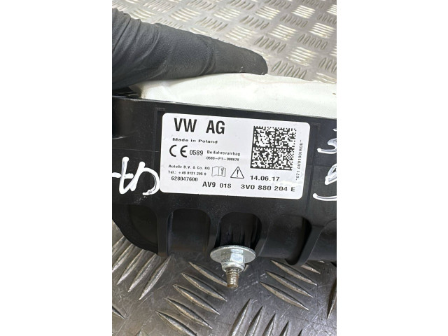 Подушка безопасности пассажира 3V0880204E, 628047600 Skoda Superb B8 (3V)