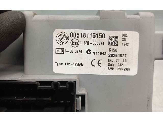 Pojistková skříňka Řídící jednotka BSM 00518115150, 28260827 Fiat Doblo 2010
