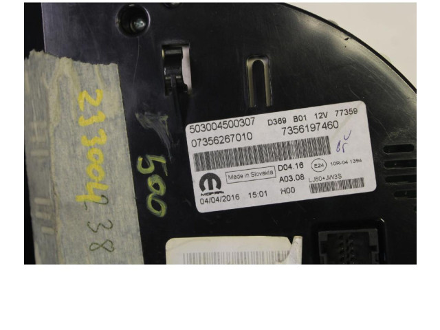 Přístrojová deska Fiat 500 2010 07356267010