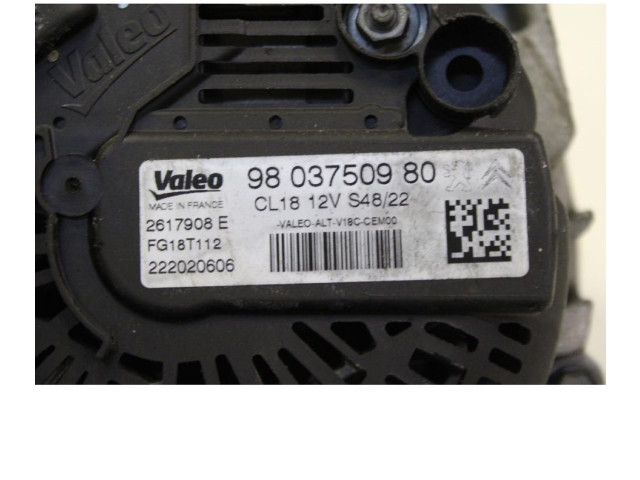 Генератор 9803750980 Peugeot Partner III