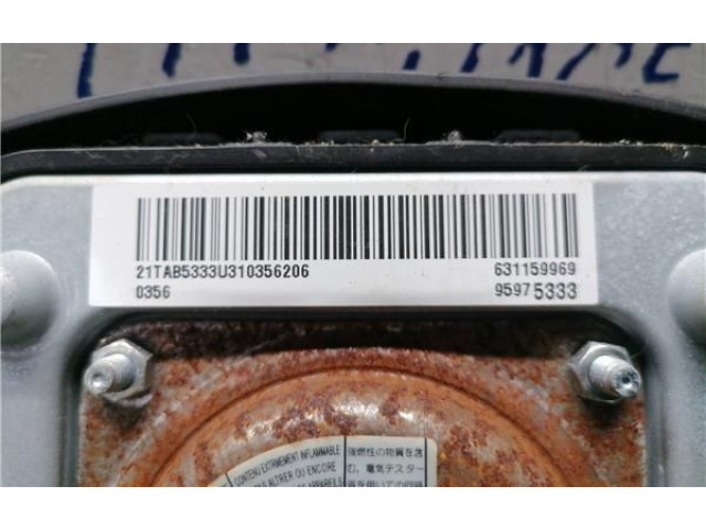 Подушка безопасности водителя 631159969, 95975333 Citroen Berlingo