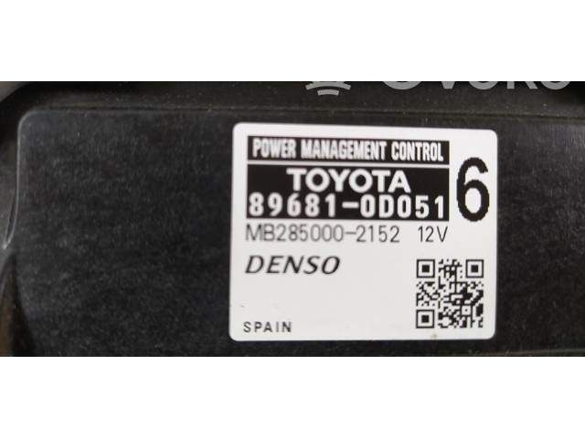 Блок управления двигателя 89681-0D051   Toyota Yaris