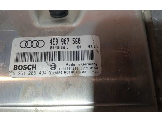 Řídící jednotka 0261208494, 4E0907560   Audi A8 S8 D3 4E 2004