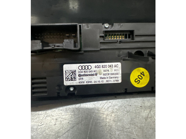 Блок управления климат-контролем 4G0820043AC, A2C81395200   Audi A7 S7 4G