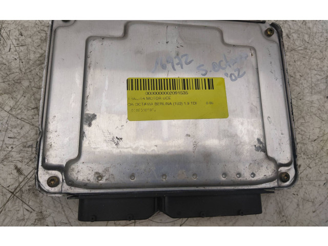 Блок управления двигателя 0281010789 Skoda Octavia Mk2 (1Z)