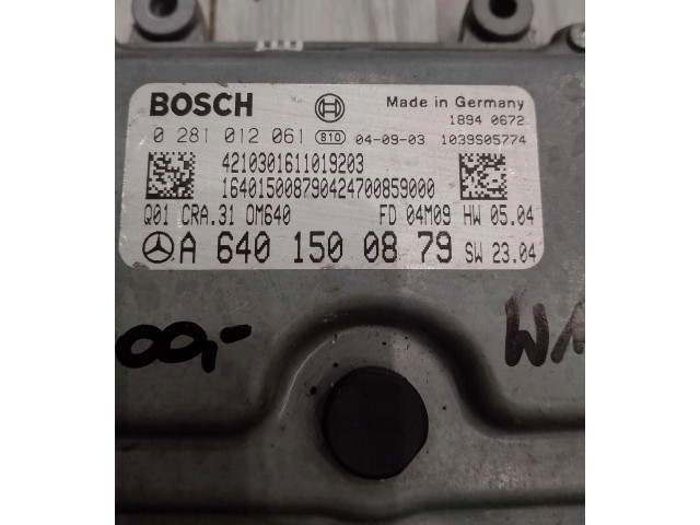 Блок управления двигателем Блок управления 0281012061 Mercedes-Benz A W169