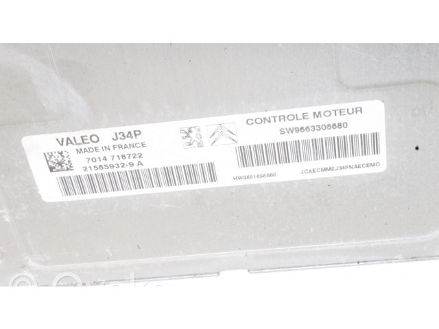 Řídící jednotka 9663306680, 9651696680 Citroen C3 2016