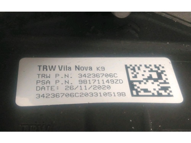 Руль Peugeot Partner III  2018 -  года 98171149ZD, 98171149ZD      