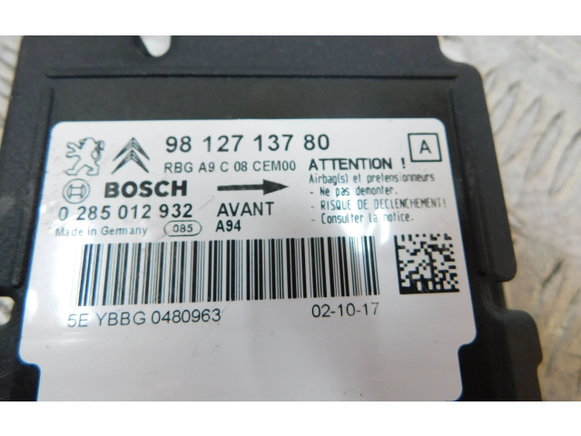 Блок подушек безопасности 9812713780, 0285012932   Peugeot 2008 I