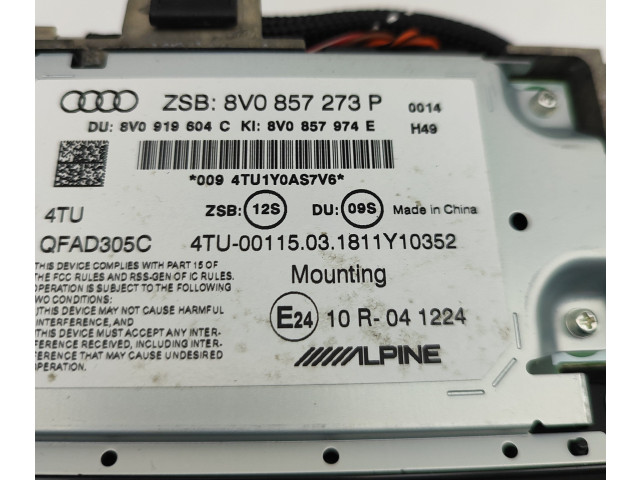 Дисплей 8V0857273P Audi A3 S3 8V