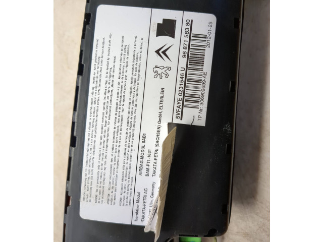 Подушка безопасности в сиденье 9687158380, 0231546U Citroen DS4