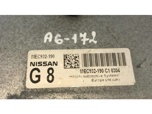 Řídící jednotka MEC932190 Nissan Qashqai+2 2009