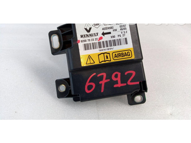 Блок управления надувных подушек 8200702322 Dacia Logan I