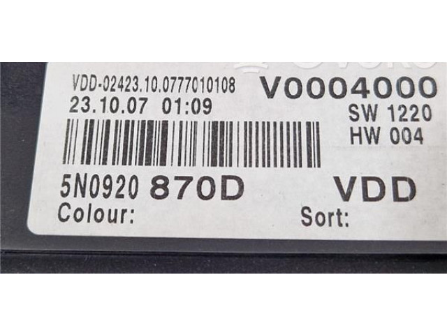 Přístrojová deska  Volkswagen Tiguan 2007 5N0920870D, V0004000  