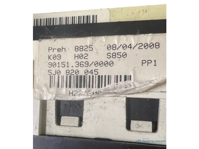 Блок управления климат-контролем 5K0820045 Skoda Fabia Mk2 (5J)