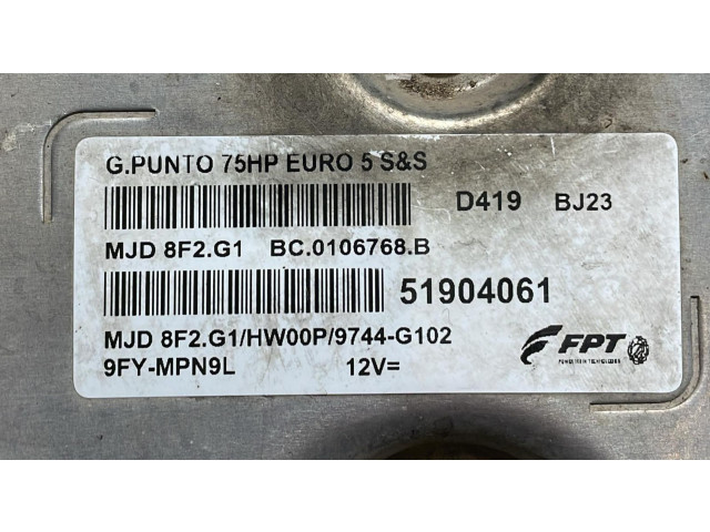 Řídící jednotka 51904061, 51904061 Fiat Punto Evo 2010