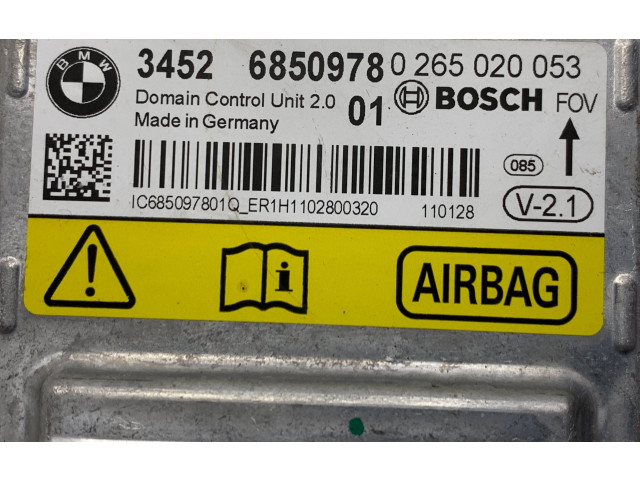 Блок подушек безопасности 6850978, 0265020053   BMW X3 F25