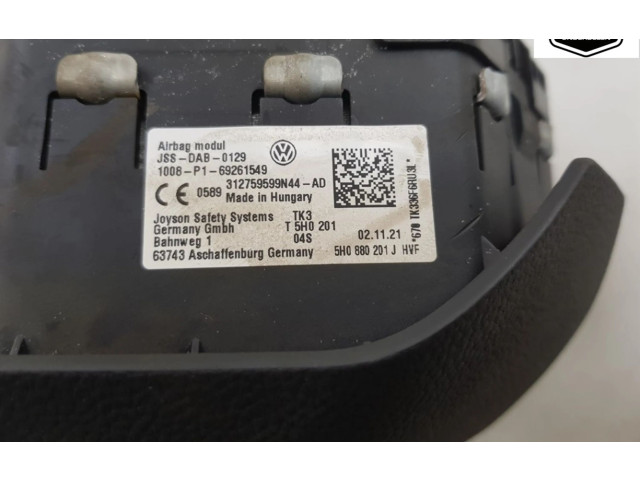 Подушка безопасности водителя 5H0880201J, 5H0880201J   Volkswagen Golf VIII