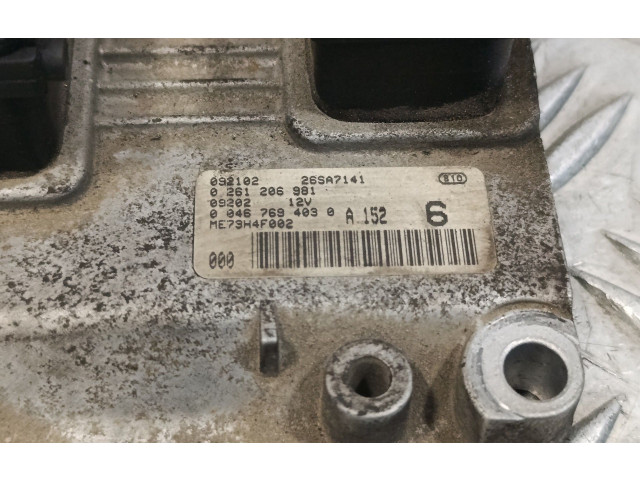 Řídící jednotka 0261206981, ME73H4F002 Fiat Punto Evo 2001