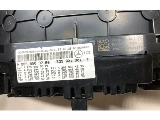 Přístrojová deska Mercedes-Benz GLC C253 2022 A2059009750