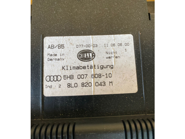 Блок управления климат-контролем D770003, 8L0820043M   Audi A3 S3 8L